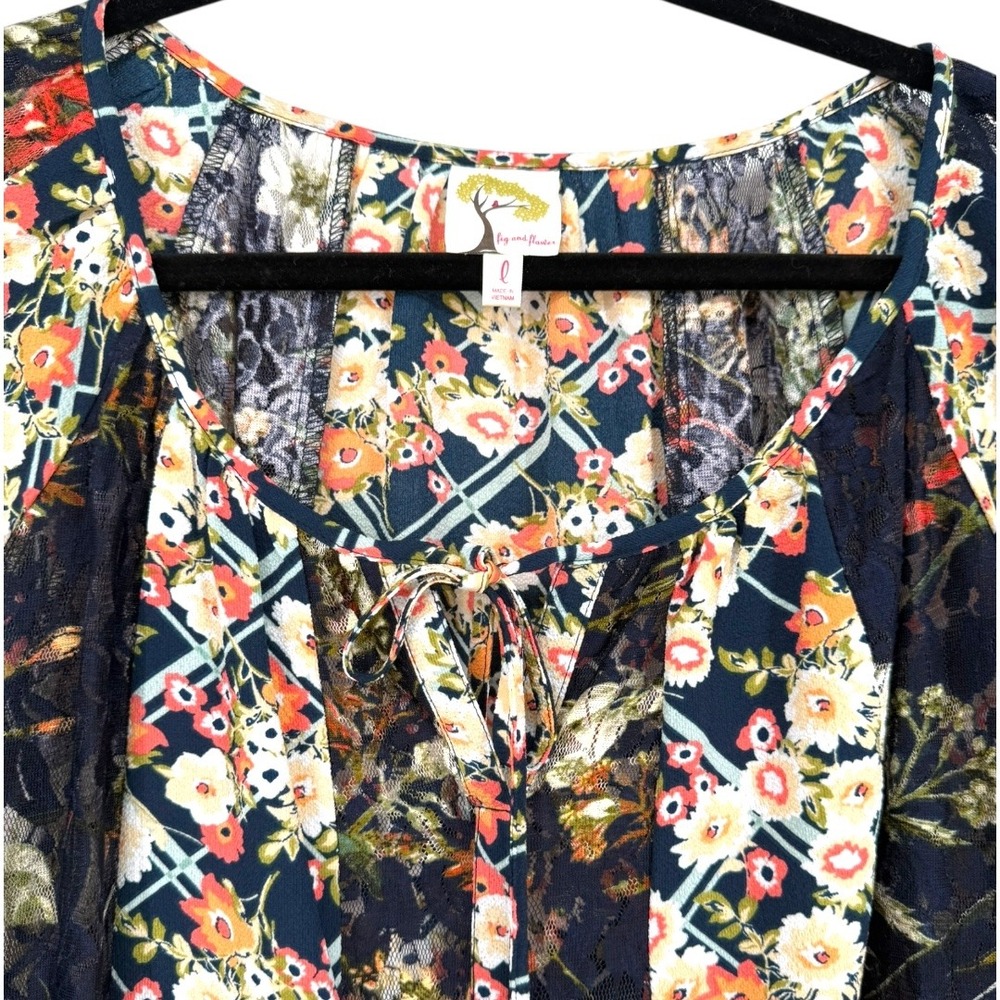 Fig And Flower Floral Patchwork Blouse - Multicol… - image 4